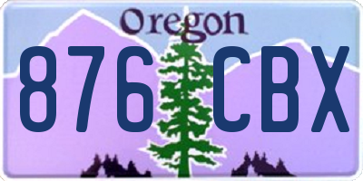 OR license plate 876CBX