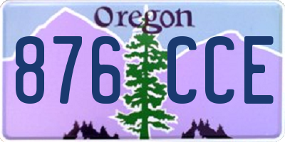 OR license plate 876CCE