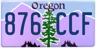 OR license plate 876CCF