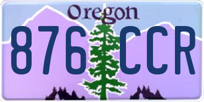 OR license plate 876CCR