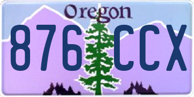 OR license plate 876CCX