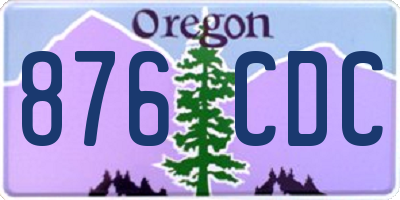 OR license plate 876CDC