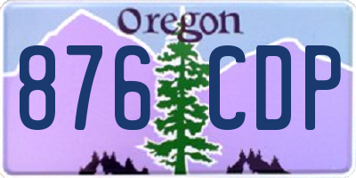 OR license plate 876CDP
