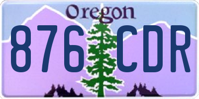OR license plate 876CDR