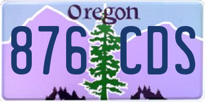 OR license plate 876CDS