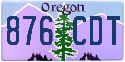 OR license plate 876CDT
