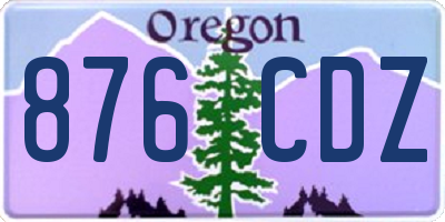OR license plate 876CDZ