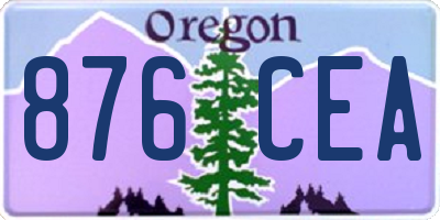 OR license plate 876CEA