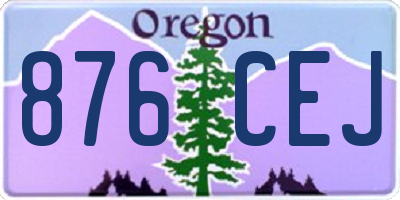 OR license plate 876CEJ