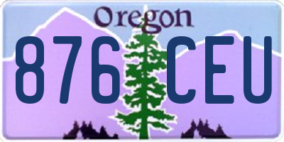 OR license plate 876CEU
