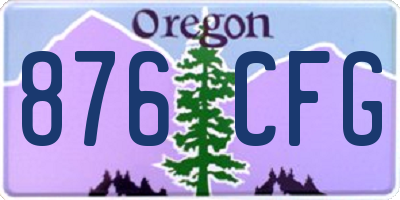 OR license plate 876CFG