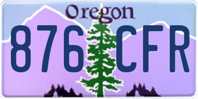 OR license plate 876CFR