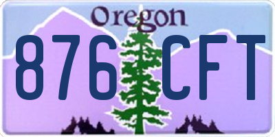 OR license plate 876CFT