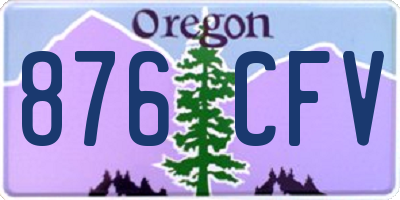 OR license plate 876CFV