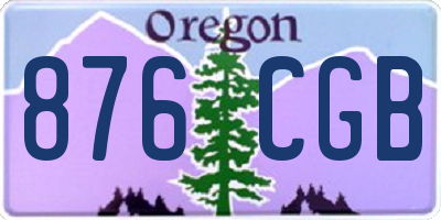 OR license plate 876CGB
