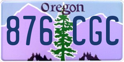 OR license plate 876CGC