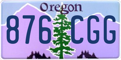OR license plate 876CGG