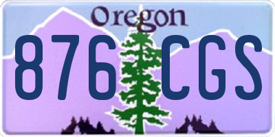 OR license plate 876CGS