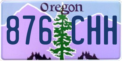 OR license plate 876CHH