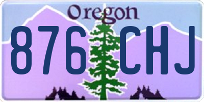 OR license plate 876CHJ