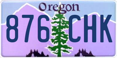 OR license plate 876CHK