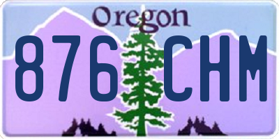 OR license plate 876CHM