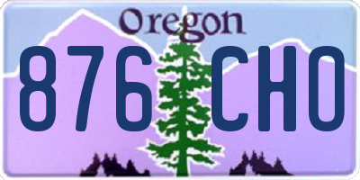 OR license plate 876CHO
