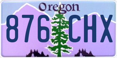 OR license plate 876CHX