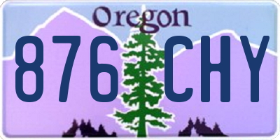 OR license plate 876CHY