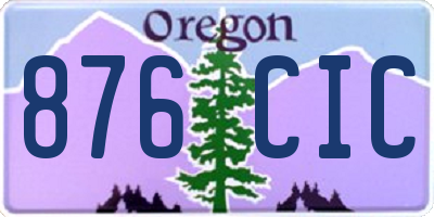 OR license plate 876CIC