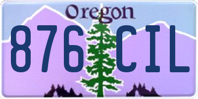 OR license plate 876CIL
