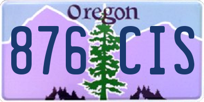 OR license plate 876CIS