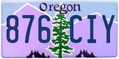 OR license plate 876CIY