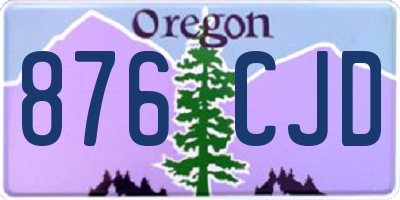 OR license plate 876CJD