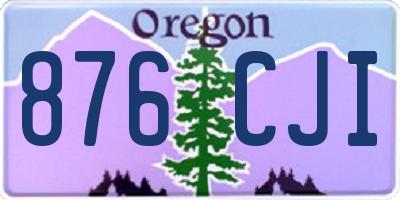OR license plate 876CJI