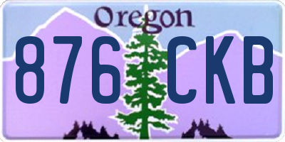 OR license plate 876CKB