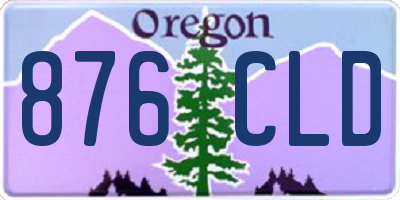OR license plate 876CLD