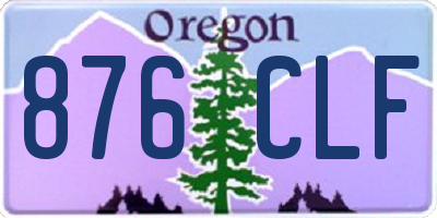 OR license plate 876CLF