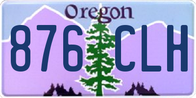 OR license plate 876CLH