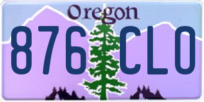 OR license plate 876CLO