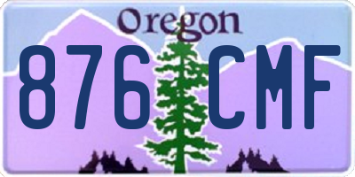 OR license plate 876CMF