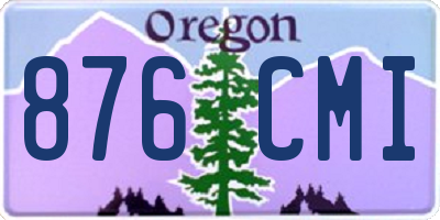 OR license plate 876CMI