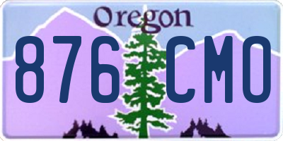 OR license plate 876CMO
