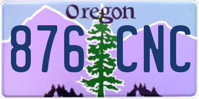 OR license plate 876CNC