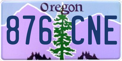 OR license plate 876CNE
