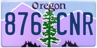 OR license plate 876CNR