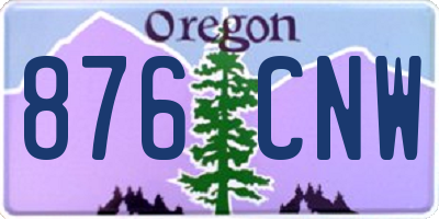 OR license plate 876CNW