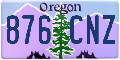 OR license plate 876CNZ