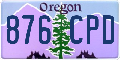 OR license plate 876CPD