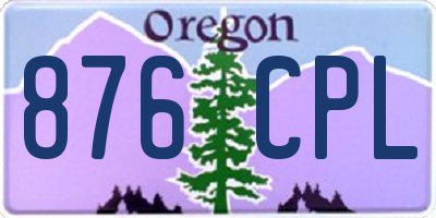 OR license plate 876CPL